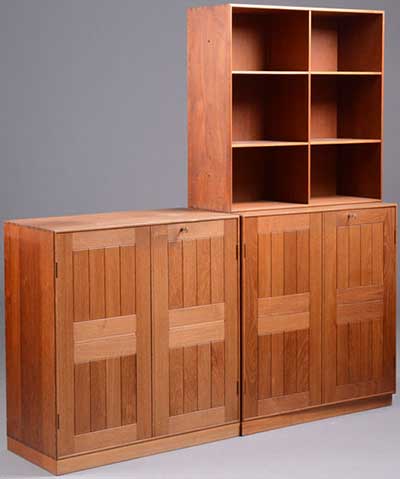 Rud. Rasmussen MK88360 cabinet has four sections, two small and two wide sections.