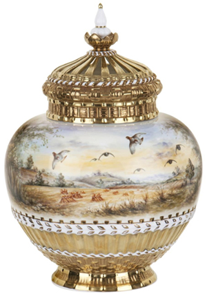 Royal Worcester Hand Painted Partridge Potpourri Vase 27cm: £3,775.