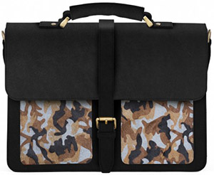 Self-Made Bags Belted leather briefcase for men: US$699.