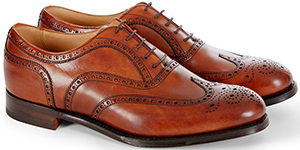 Sunspel Brown Cheaney Brogue men's shoes: €340.