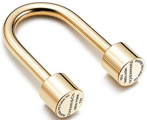 Tiffany & Co. U-shaped 18k Gold Key Ring.