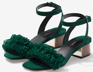 Uterqüe women's Suede Sandals with Fringe: £90.