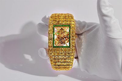Jacob & Co. $20 million Billionaire Timeless Treasure Tourbillon Yellow Diamond watch.