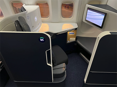 New Air France business class seat.
