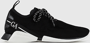 Giorgio Armani women's Velvet mesh & patent sneakers: US$845.