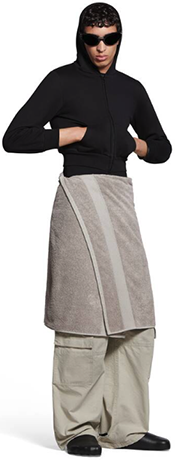 Balenciaga Towel Skirt in Beige: US$925.