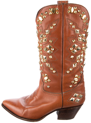 Susan Bennis/Warren Edwards women's Rockstud Accents Leather Western Boots: US$132.