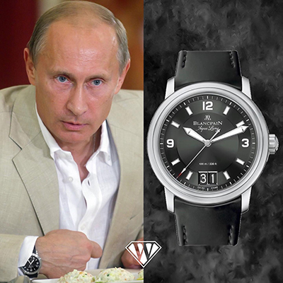 Vladimir Putin - Blancpain Grande Date Aqua Lung. Image Courtesy Superwatchman.