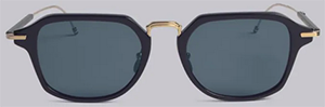 Thom Browne TB423 - Navy And White Gold Clubmaster men's Sunglasses: US$745.