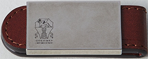 Brunello Cucinelli Metal & leather money clip: US$395.