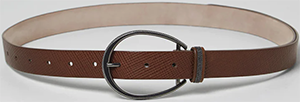 Brunello Cucinelli Etched leather belt with monili: US$1,275.