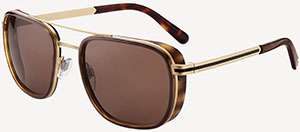 Bvlgari Bvlgari metal double bridge rectangular sunglasses.: US$523.