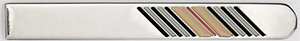Burberry Icon Stripe Detail Palladium-plated Tie Bar: US$300.