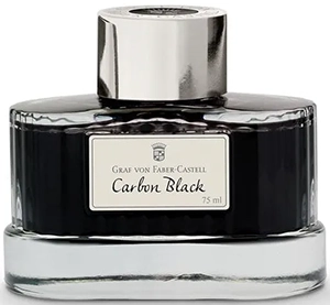 Graf von Faber-Castell Ink bottle 75ml Carbon Black.