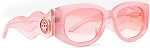 Casablanca Paris Memphis Pink & Gold Sunglasses: 290.