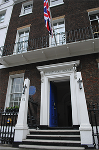 Chatham House, 10 St James's Square, St. James's, London SW1Y 4LE, U.K. Image Courtesy Chatham House.