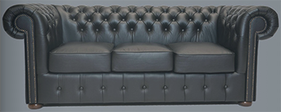 Chesterfield Brighton Basic leather sofa.