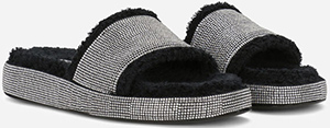 Dolce & Gabbana women's Terrycloth sliders with fusible rhinestones: US$1,275.