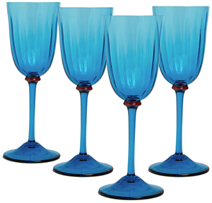La DoubleJ Wine Glass Set of 4, Azzuro in Murano Glass: €650.