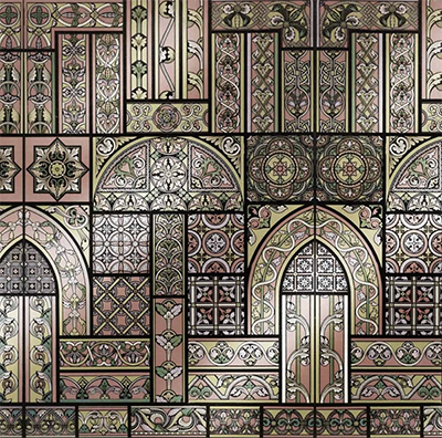 étoffe.com Domestic Cathedral Wall Covering - Wall&decò: US$3,804.