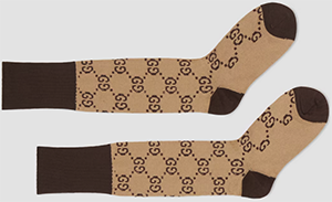 Gucci men's GG pattern cotton blend socks: US$250.