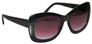 Halston Thick Black Lucite Sunglasses.