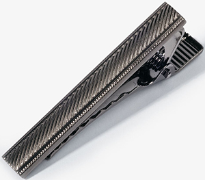 Hook & Albert Gun Metal Hatch Marks Tie Bar: US$30.