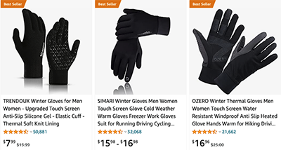 iPhone gloves at Amazon.com.