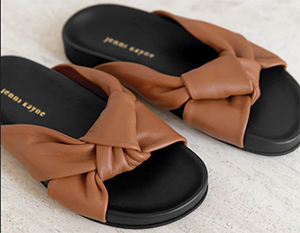 Jenni Kayne Leather Knot Sandal: US$375.