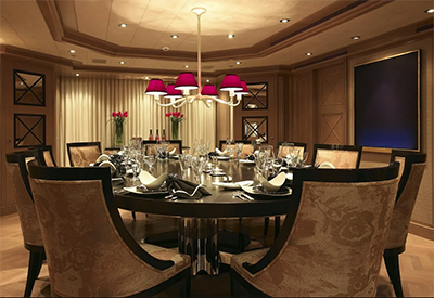 J.W. Harris: Superyacht Secret dining room.