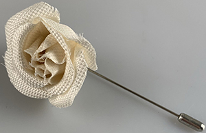 Lanvin Wool & Silk Floral Tie Pin Rose Large: 69.