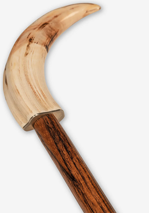 Larusmiani Milano Walking stick with warthog tusk handle: €615.