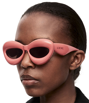 Loewe women's inflated cateye sunglasses in nylon: US$360.