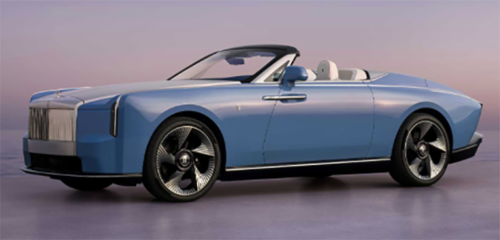 Rolls-Royce courts the super rich with 100 £3m two-seater electric convertible Project Nightingale cars (2028). Image courtesy Rolls-Royce Motor Cars.