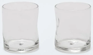 Off-White Crumple Logo Glass Set: US$220.