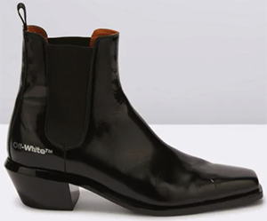 Off-White men's Leather Texan Ankle Boot: US$1,207.