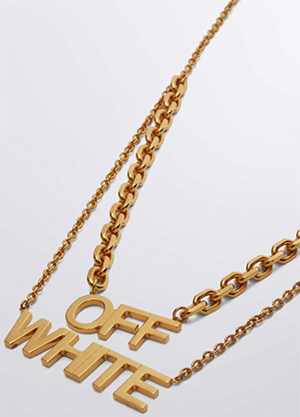 Off-White men's Off Logo Chain Necklace: US$475.