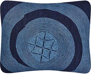 Pat McGann Gallery Indigo African Embroidery Pillow: US$1,850.