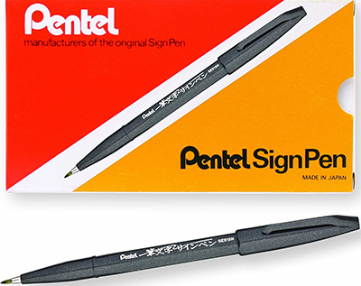 Pentel Arts Sign Pen Touch: US$25.58.