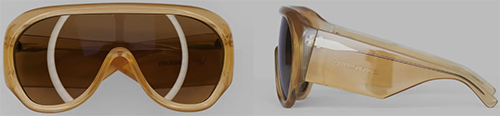 Phoebe Philo BOMBÉ OVERSIZE FRAME WOMEN'S SUNGLASSES in caramel acetate: US$750.