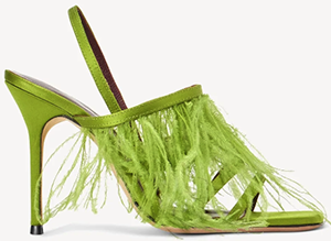 Staud Anise Feather Heel | Acid Green woman's shoe: US$475.