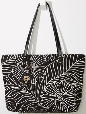 Tommy Bahama women's Embroidered Hibiscus Tote: US$138.