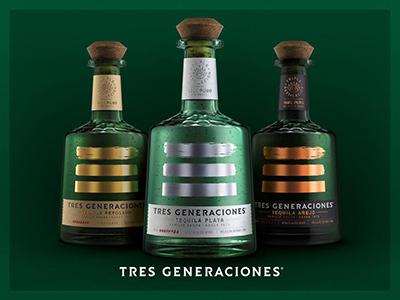 Tres Generaciones tequilas. Image Courtesy Sauza.