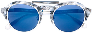 Kris van Assche Marble grey acetate & titanium women's sunglasses: £316.68.
