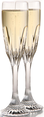 Baccarat Jupiter Champagne Flute, Boxed Pair: US$330.