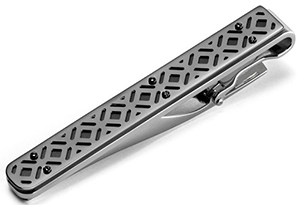 Montegrappa Filigree Tie Bar - Gunmetal PVD: US$255.