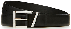 La Perla men's belt made from fine full-grain calfskin with a galvanized palladium buckle: US$420.