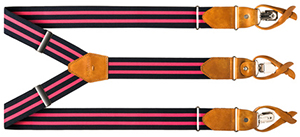 Magnanni Hugo Navy & Pink suspenders: US$98.