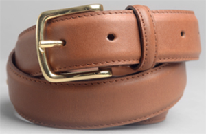 Brooklyn Tailors men's dress belt in honey brown with brass: US$95.