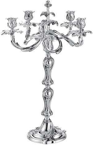 Christofle silver plated Trianon five-light Candelabra: €3,400.